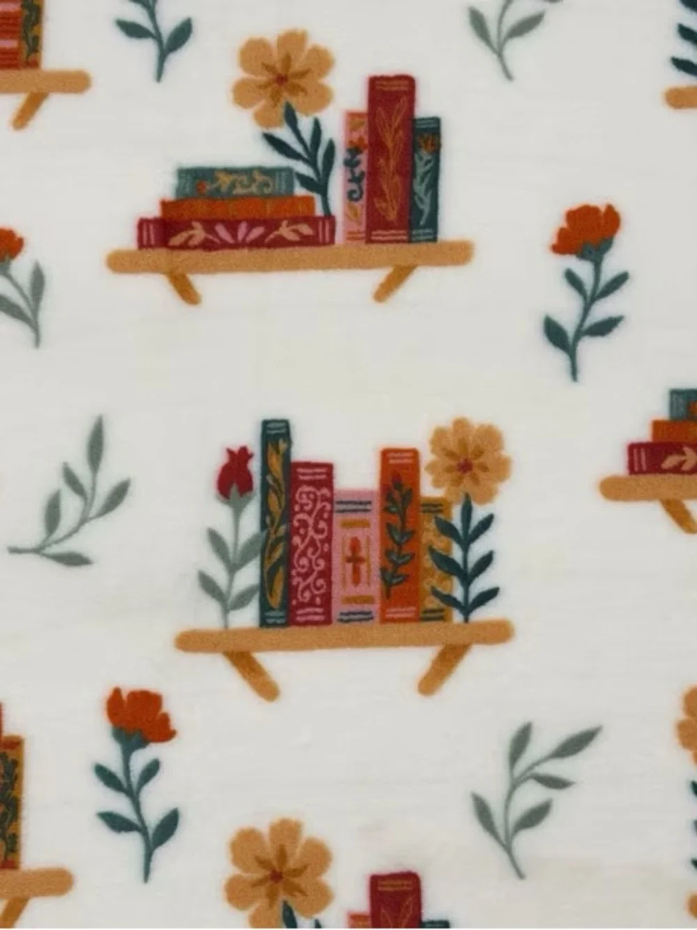 Book Shelf Floral Book Reader Lounge Throw, 60